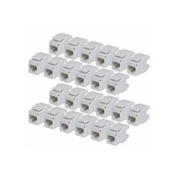 CAT6 KEYSTONE JACK 24-PACK/24-PACK180-DEGREE 110 PUNCH DOWN C6KEY110180WH24PK