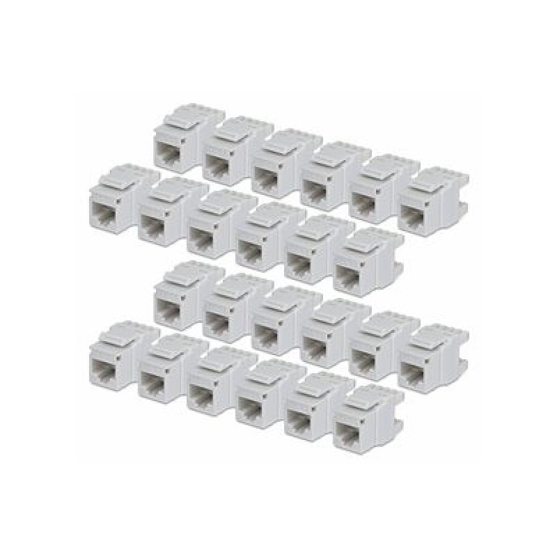 CAT6 KEYSTONE JACK 24-PACK/24-PACK180-DEGREE 110 PUNCH DOWN C6KEY110180WH24PK