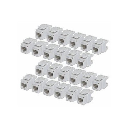 CAT6 KEYSTONE JACK 24-PACK/24-PACK180-DEGREE 110 PUNCH DOWN C6KEY110180WH24PK