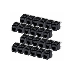CAT6 KEYSTONE JACK 24-PACK/24-PACK180-DEGREE 110 PUNCH DOWN C6KEY110180BK24PK