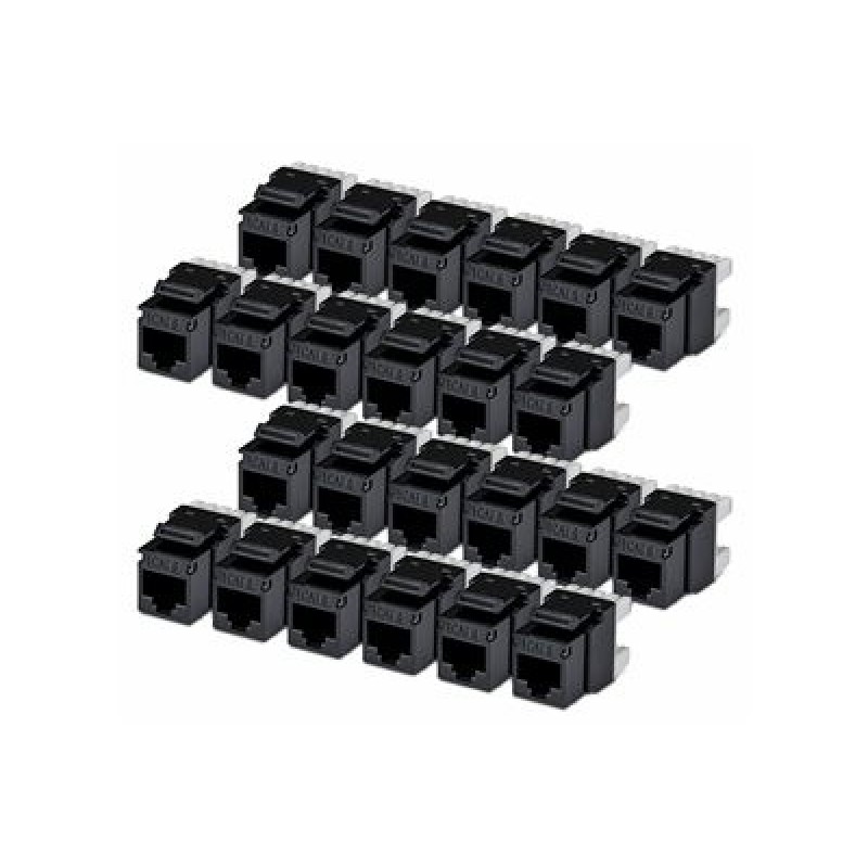 CAT6 KEYSTONE JACK 24-PACK/24-PACK180-DEGREE 110 PUNCH DOWN C6KEY110180BK24PK