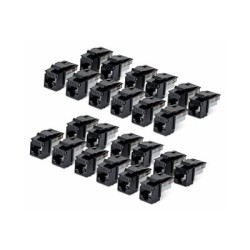 CAT6 KEYSTONE JACK 24-PACK/24-PACK90-DEGREE 110 PUNCH DOWN C6KEY110BK24PK