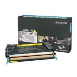 Lexmark originální toner C736H1YG, yellow, 10000str., high capacity, return, DOPRODEJ