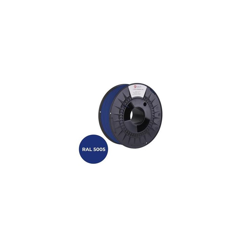Tisková struna (filament) C-TECH PREMIUM LINE, PLA, signální modrá, RAL5005, 1,75mm, 1kg