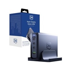 3mk nabíjecí stanice - Hyper Charging Station, 240 W, GaN, 3x USB-C + 1x USB-A