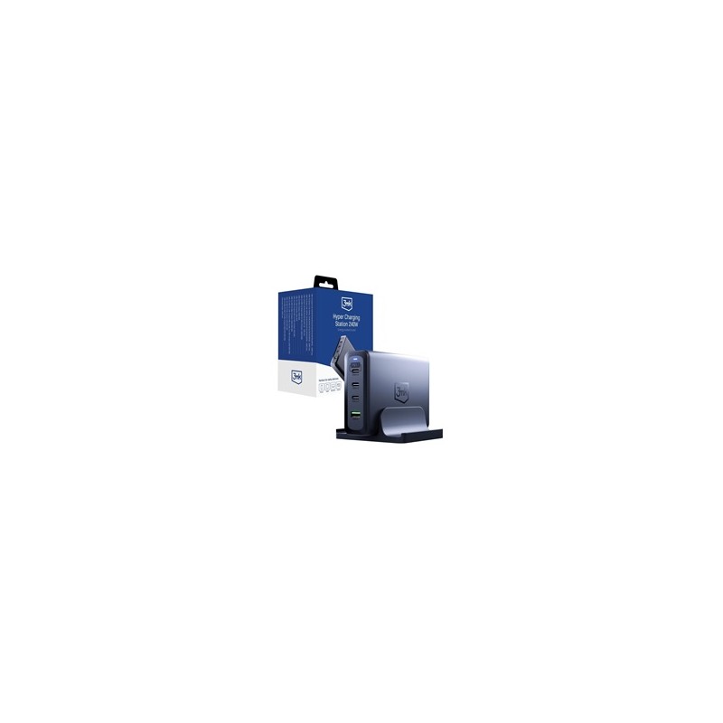 3mk nabíjecí stanice - Hyper Charging Station, 240 W, GaN, 3x USB-C + 1x USB-A