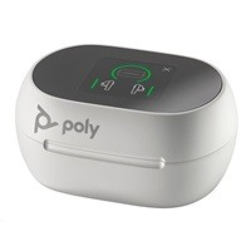 Poly Voyager Free 60+ bluetooth headset, BT700 USB-A adaptér, dotykové nabíjecí pouzdro, bílá