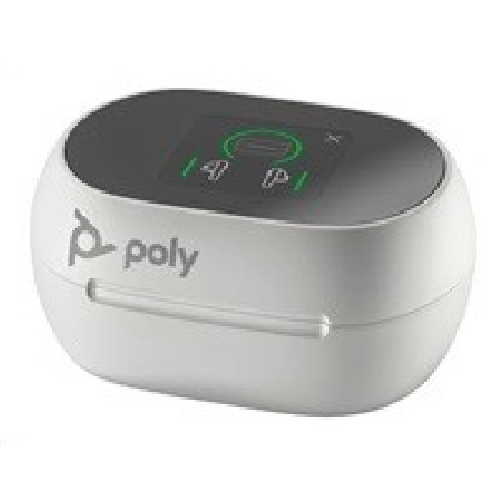 Poly Voyager Free 60+ bluetooth headset, BT700 USB-A adaptér, dotykové nabíjecí pouzdro, bílá