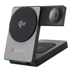 Verbatim powerbanka Charge ,n, Go Qi2 5V/9V, nabíjení telefonu,hodinek,Airpods, 32294, 5 000mAh, magnetické připevnění, šedá