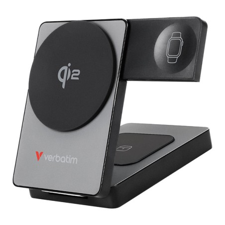 Verbatim powerbanka Charge ,n, Go Qi2 5V/9V, nabíjení telefonu,hodinek,Airpods, 32294, 5 000mAh, magnetické připevnění, šedá