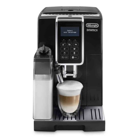 DeLonghi Dinamica ECAM 350.55.B automatický kávovar, 15 bar, vestavěný mlýnek, mléčný systém, zásobník na mletou kávu
