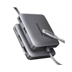 AXAGON HMC-5HL USB 5Gbps hub, 2x USB-A, HDMI 4k/60Hz, RJ-45 GLAN, PD 100W, kabel USB-C 20cm