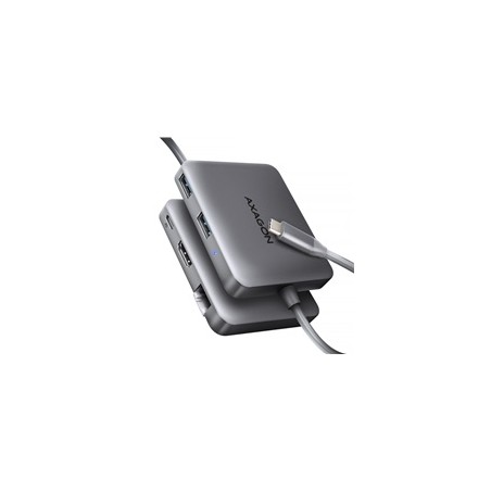 AXAGON HMC-5HL USB 5Gbps hub, 2x USB-A, HDMI 4k/60Hz, RJ-45 GLAN, PD 100W, kabel USB-C 20cm