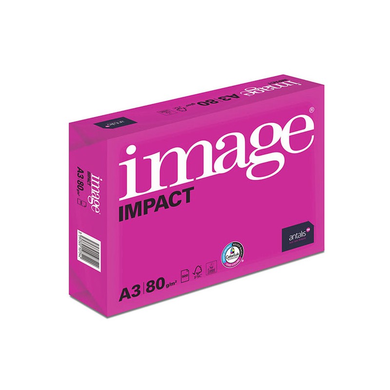 Xerografický papír Image, Impact A3, 80 g/m2, bílý, 500 listů, spec. pro barevný laserový tisk, DOPRODEJ