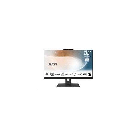 MSI PC AiO Modern AM242P 1M-2088XEU, Core 5 120U, 23.8 FHD, Anti-Glare, Non-Touch, 16GB, 512GB SSD, N/A, No OS, Black