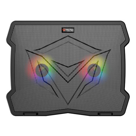 Stojan pod notebook, CP2020, podsvícený, s větrákem, černý, Meetion