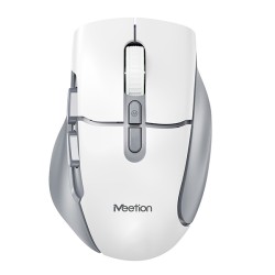Meetion BTM001 Myš bezdrátová, bílo-šedá, 2400DPI