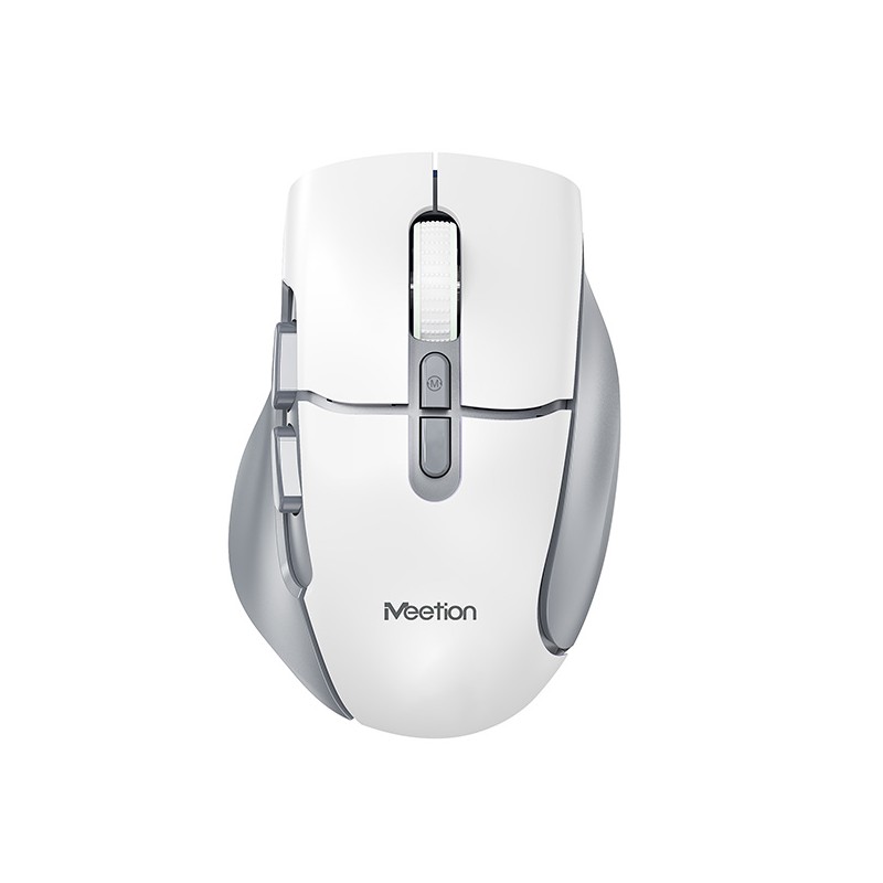 Meetion BTM001 Myš bezdrátová, bílo-šedá, 2400DPI