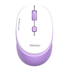 Meetion R571 Myš bezdrátová, bílo-fialová, 1600DPI