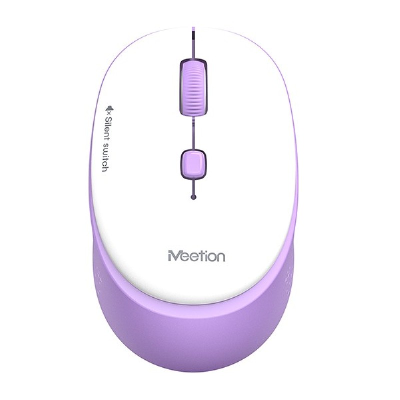 Meetion R571 Myš bezdrátová, bílo-fialová, 1600DPI