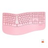 Meetion DirectorW Ergonomická klávesnice bezdrátová US, růžová