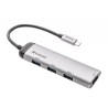 USB (3.2) Gen 1 4-port, 49147, šedá, délka kabelu 15cm, Verbatim, 1 x USB-CR připojovací port, 4 x USB 3.2 Gen 1 por