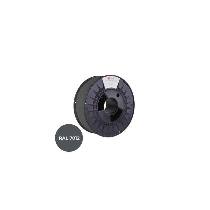 Filament C-TECH PREMIUM LINE, ASA, čedičová šedá, RAL7012, 1,75mm, 1kg