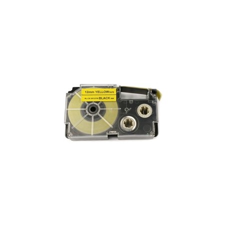 Xerox kompatibilní páska s Casio XR-12YW1, 12mm x 8m, černý tisk / žlutý podklad - ALLPRINT