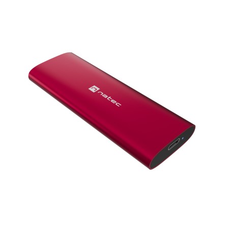 Externí box pro SSD Natec RHINO M.2 NVME LITE USB-C 3.2 GEN 2, hliníkové tělo, RUBY RED