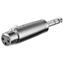 PremiumCord XLR mikrofonní redukce, XLR female - Jack 6,3mm stereo male