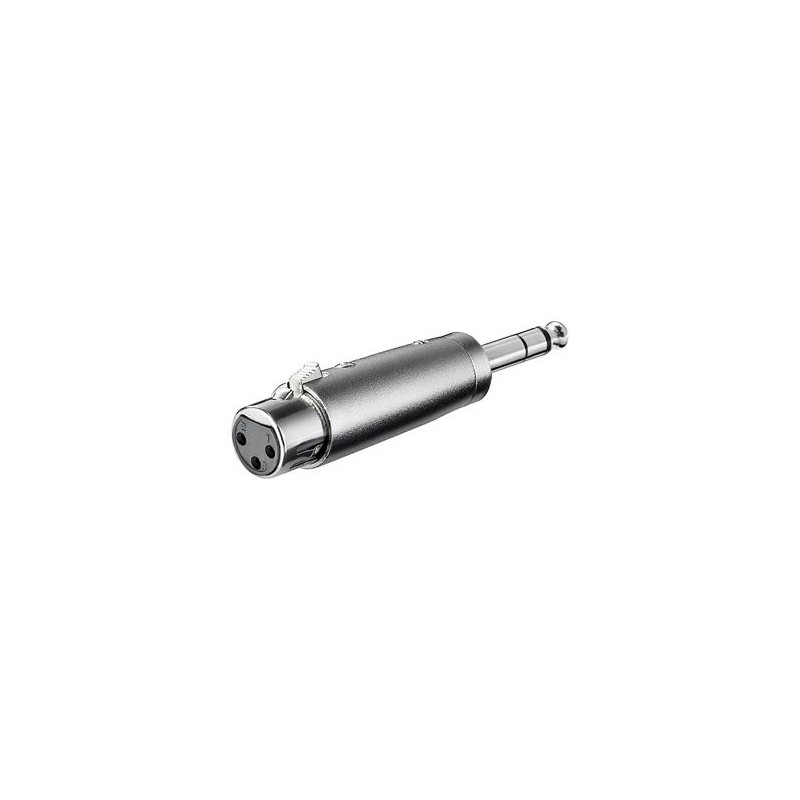 PremiumCord XLR mikrofonní redukce, XLR female - Jack 6,3mm stereo male