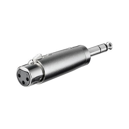 PremiumCord XLR mikrofonní redukce, XLR female - Jack 6,3mm stereo male