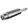 PremiumCord XLR mikrofonní redukce, XLR female - Jack 6,3mm stereo male