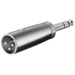 PremiumCord XLR mikrofonní redukce, XLR male - Jack 6,3mm stereo male