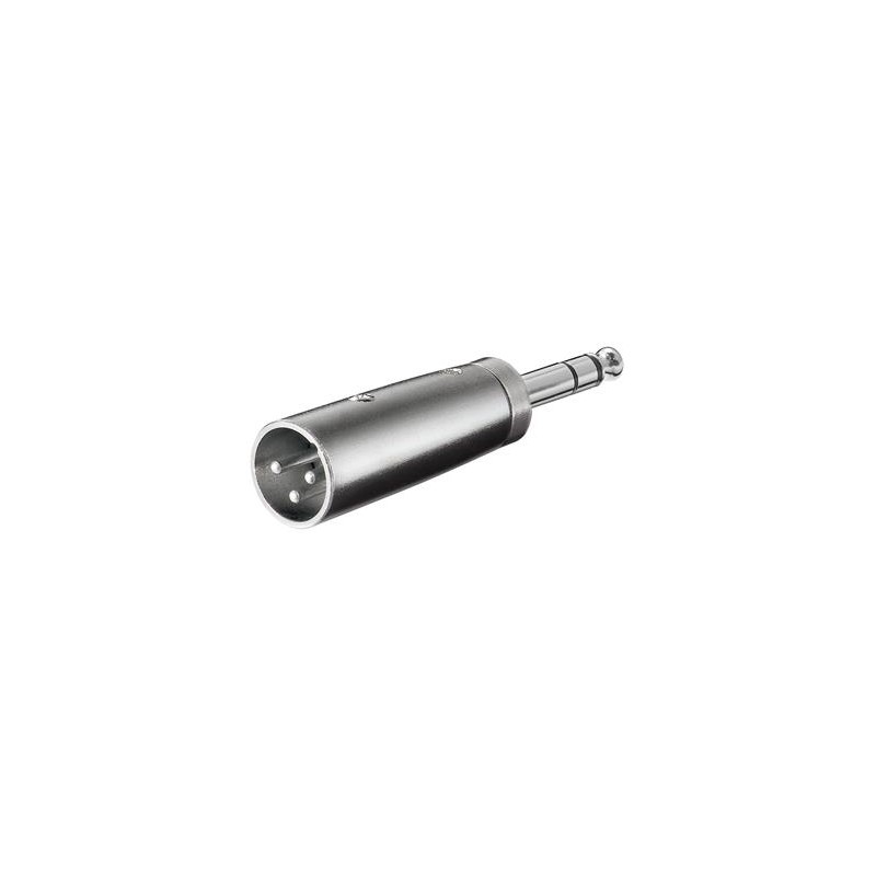 PremiumCord XLR mikrofonní redukce, XLR male - Jack 6,3mm stereo male