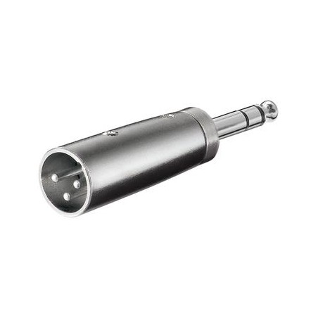 PremiumCord XLR mikrofonní redukce, XLR male - Jack 6,3mm stereo male