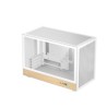 DEEPCOOL Case CH260 WOOD WH, mATX, Průhledná bočnice, bílo-dřevěná