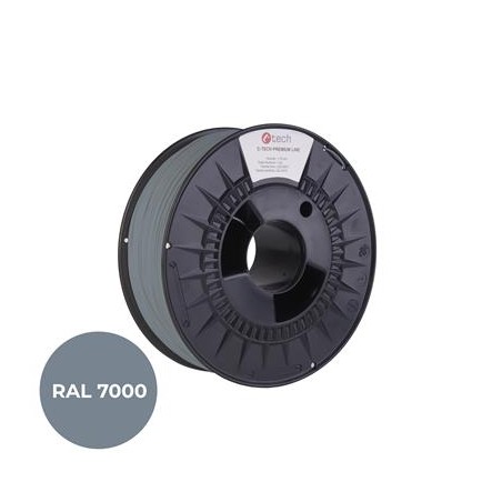 Tisková struna (filament) C-TECH PREMIUM LINE, PLA, veverčí šedá, RAL7000, 1,75mm, 1kg