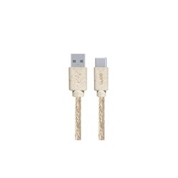 WG - Datový kabel Type-C (male) na USB-A (male), 2 metry, konopný ECO