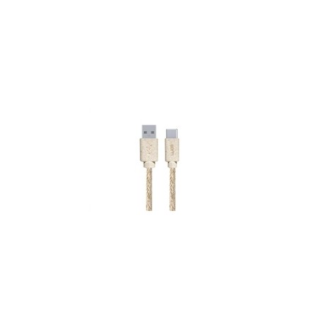 WG - Datový kabel Type-C (male) na USB-A (male), 2 metry, konopný ECO
