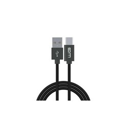 WG - Datový kabel Type-C s prodlouženým konektorem na USB-A, 1 metr, 3A, černá