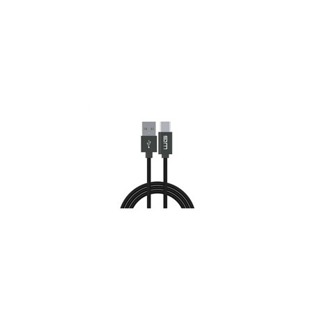 WG - Datový kabel Type-C s prodlouženým konektorem na USB-A, 1 metr, 3A, černá
