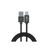 WG - Datový kabel Type-C s prodlouženým konektorem na USB-A, 1 metr, 3A, černá