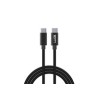 WG - Datový kabel Type-C na Type-C, 20 cm, 3 A, černá