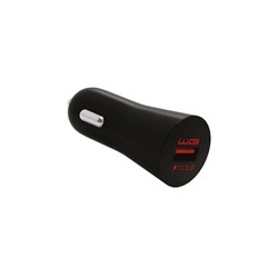 WG - Autonabíječka Fast 1x USB-A, Quick Charge 3.0, 5 V - 9 V - 12 V, černá
