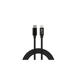 WG - Datový kabel Lightning na Type-C, 50 cm, černá