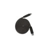 WG - Datový kabel Type-C na Type-C, 1 metr, 5 A, 240 W, magnetický samonavíjecí, černá