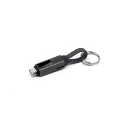 WG - Kabel + magnetická kabelová klíčenka 3v1, tmavě šedá