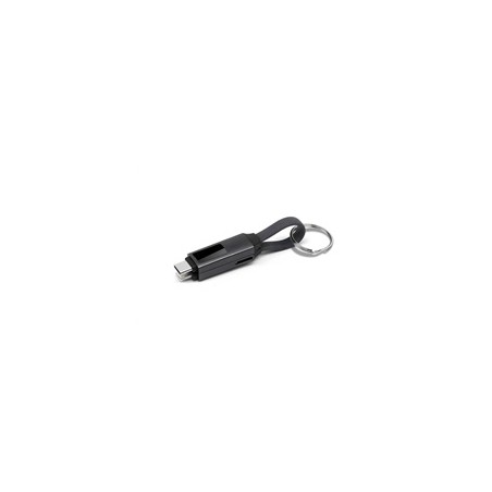 WG - Kabel + magnetická kabelová klíčenka 3v1, tmavě šedá
