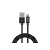 WG - Datový kabel Micro USB na USB-A, 1 metr, s prodlouženým konektorem, černá